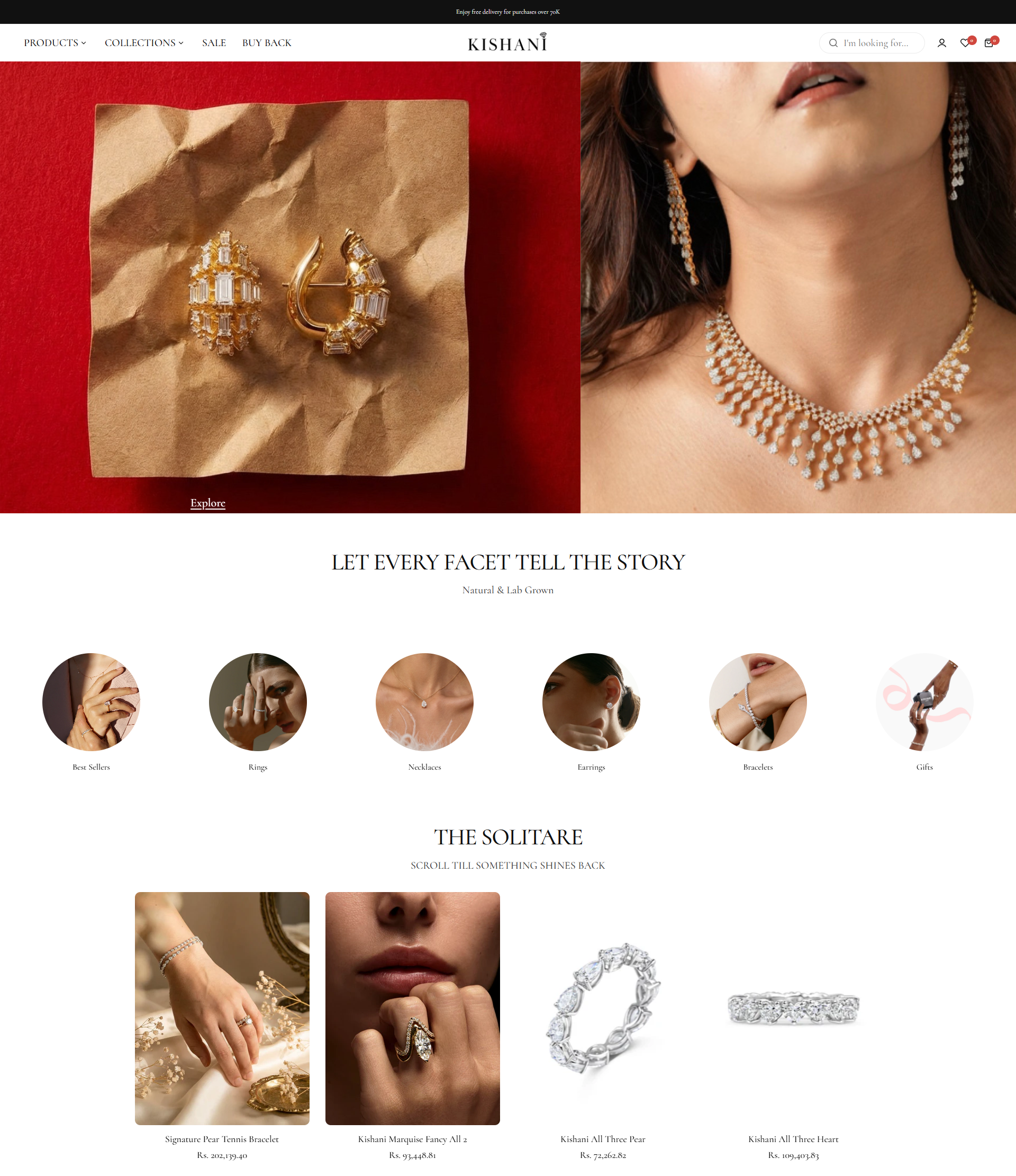 Kishani Clothing Brand Website Preview