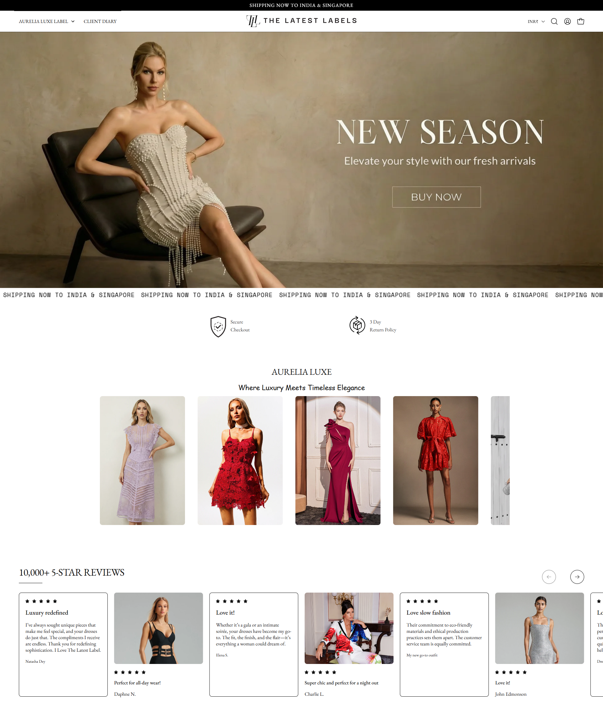 The Latest Labels Fashion E-commerce Website Preview